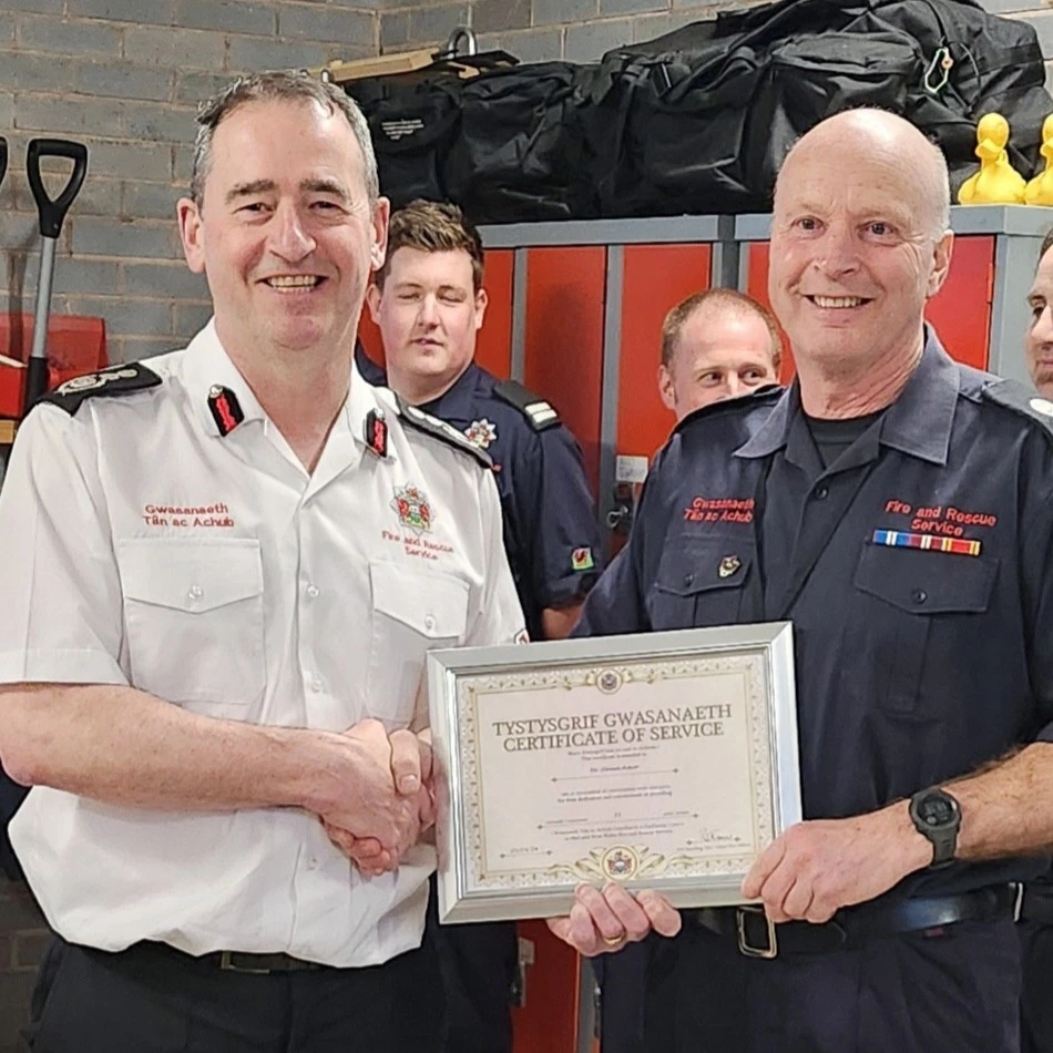 Chief Fire Officer Roger Thomas And Steve Amor